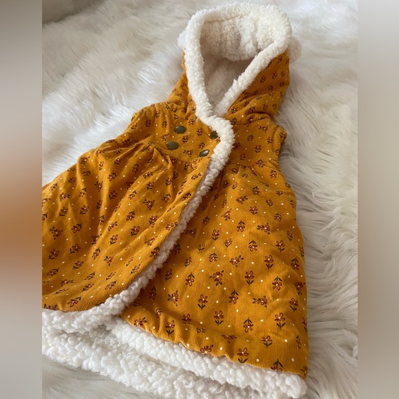 Aspen Kids Floral Faux Sherpa Hooded Button up Girls Best Sz 24 no - Picture 5 of 7